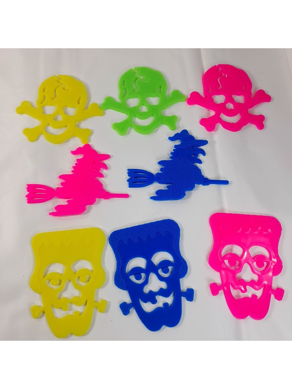 Vintage Lisa Frank Halloween Stencils Tracers Frankenstein Witch skull crossbone
